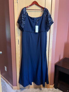 NWT Ever Pretty Mother of the Bride Navy Blue Dress: Size 24